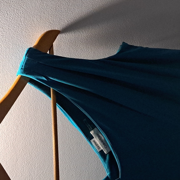 Calvin Klein Asymmetrical Blue Dress - Picture 3 of 8